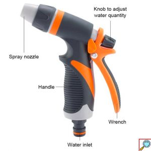 Πιστόλι Ποτίσματος – Εκτοξευτήρας Νερού για Λάστιχο Κήπου 1/2″