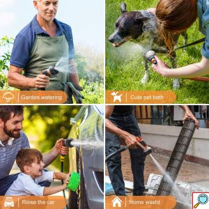 Πιστόλι Ποτίσματος – Νερού για Λάστιχο Κήπου 1/2″ 8 Επιλογών