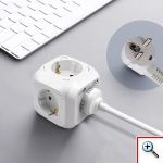 Πολύπριζο 4 Θέσεων με 2 x USB ExtraStar© Extended με Καλώδιο 1,5m & Βάση Στήριξης 