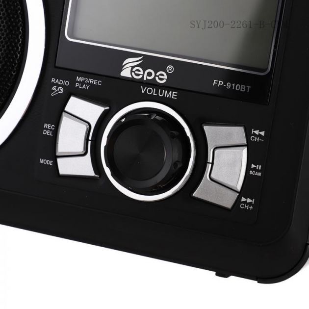 Ασύρματο Retro Ηχείο Bluetooth Ραδιόφωνο με Ψηφιακή LCD Οθόνη, Ρολόι, USB, Mini SD/SD, FM Radio, Είσοδος Mic & Phones