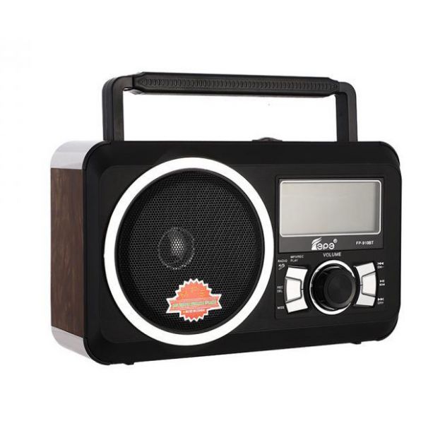 Ασύρματο Retro Ηχείο Bluetooth Ραδιόφωνο με Ψηφιακή LCD Οθόνη, Ρολόι, USB, Mini SD/SD, FM Radio, Είσοδος Mic & Phones