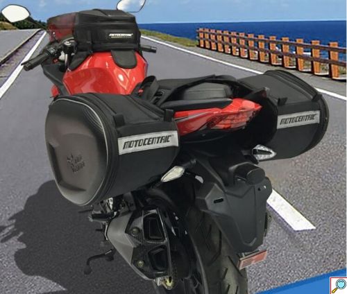 Σετ Carbon Επεκτεινόμενες Σκληρές Πλαϊνές Βαλίτσες Σαμάρια Motocentric 116L (2x 58L) Μηχανής / Μοτοσυκλέτας με Αδιάβροχο Κάλυμμα - Τσάντες SaddleBags