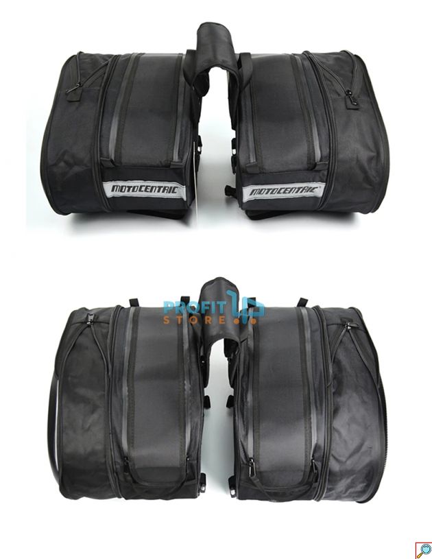Σετ Carbon Επεκτεινόμενες Σκληρές Πλαϊνές Βαλίτσες Σαμάρια Motocentric 116L (2x 58L) Μηχανής / Μοτοσυκλέτας με Αδιάβροχο Κάλυμμα - Τσάντες SaddleBags