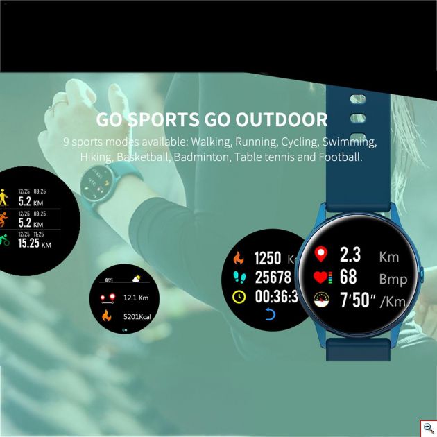 Ορειβατικό & Αθλητικό Αδιάβροχο Ρολόι με Υψομετρητής, Πίεση Αέρα, Καρδιομετρητή, Πιεσόμετρο, Οξύμετρο, Μέτρηση Βημάτων & Ποιότητας Ύπνου - Activity Tracker Smart Watch