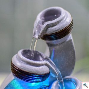 Διακοσμητικό Συντριβάνι Χαλάρωσης με LED Φωτισμό & Τρεχούμενο Νερό 13x12x18cm - Yoga Fountain 