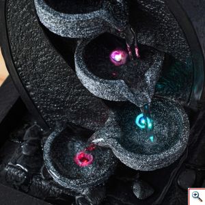 Διακοσμητικό Συντριβάνι με LED Φωτισμό 17x21x26cm - Cascade V2 Fountain 