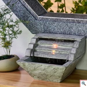 Διακοσμητικό Συντριβάνι με LED Φωτισμό 23x23x16cm - Nature Heley Fountain 