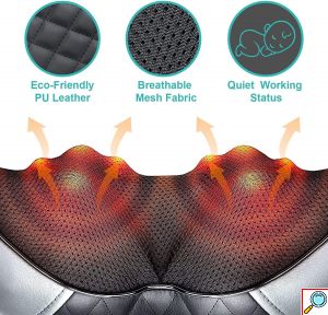 Συσκευή Μασάζ Shiatsu με Χειρολαβές για Αντιμετώπιση Πόνου σε Όλο το Σώμα με 16 Κεφαλες & Θερμότητα - Υπέρυθρη Ακτινοβολία