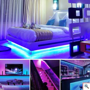 Αδιάβροχη Ταινία LED 10m (2x5m) RGB που Παίζει με την Μουσική - Φωτορυθμικό SMD5050 220V 30LED/2.4W/m & Ασύρματο Χειριστήριο - Αυτοκόλλητος Ατμοσφαιρικός Φωτισμός Εσωτερικού Χώρου