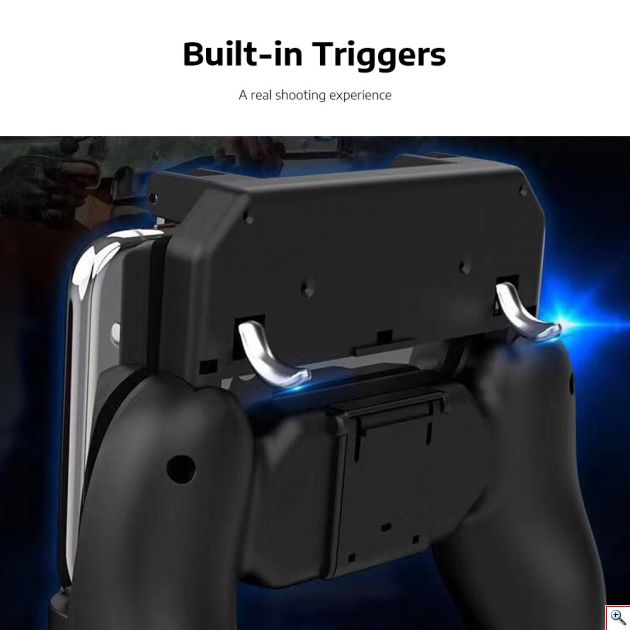 Χειριστήριο Παιχνιδιών PUBG - Fortnite με Joystick & Επαφές Σιλικόνης για Κινητά Ios & Android