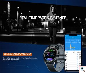Αδιάβροχο Smartwatch με Οθόνη Αφής - Zeblaze® NEO 1.3inch Full-round Touch Screen Blood Pressure Heart Rate Monitor