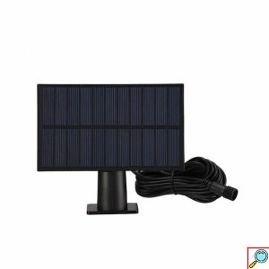 LED Αδιάβροχο Ηλιακό Επαναφορτιζόμενο Επιτοίχιο Φωτιστικό με Πάνελ 108 SMD, Αισθητήρα Κίνησης, Τηλεχειριστήριο και Ψυχρό Λευκό Φωτισμό Μαύρο 