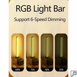 LED RGB Επιτραπέζιο Διακοσμητικό Φωτιστικό Μπάρα με Τηλεχειριστήριο και Ρυθμιζόμενο Φωτισμό 