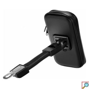 Αδιάβροχη Βάση - Θήκη Μηχανής Κινητού για Καθρέφτη Μαύρη 