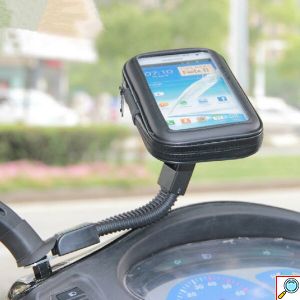 Αδιάβροχη Βάση - Θήκη Μηχανής Κινητού για Καθρέφτη Μαύρη 