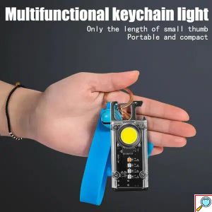 LED Πολυλειτουργικός Επαναφορτιζόμενος Mini Φακός με 8 Λειτουργίες Φωτισμού, Γάντζο και Μαγνήτη Κόκκινος 