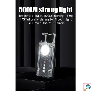 LED Πολυλειτουργικός Επαναφορτιζόμενος Mini Φακός με 8 Λειτουργίες Φωτισμού, Γάντζο και Μαγνήτη Κόκκινος 