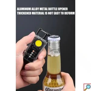 LED Πολυλειτουργικός Επαναφορτιζόμενος Mini Φακός με 8 Λειτουργίες Φωτισμού, Γάντζο και Μαγνήτη Κόκκινος 