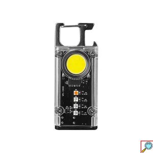 LED Πολυλειτουργικός Επαναφορτιζόμενος Mini Φακός με 8 Λειτουργίες Φωτισμού, Γάντζο και Μαγνήτη Κόκκινος 