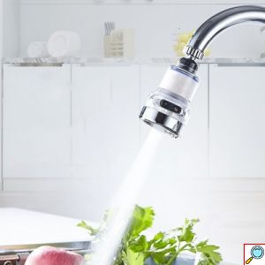 Κεφαλή Βρύσης με Περιστροφή 360°, Φίλτρο και Ψεκασμό Διπλής Λειτουργίας για Εξοικονόμηση Νερού 
