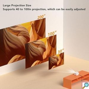 Προβολέας Τεχνολογίας Προβολής LCD Λάμπας LED 1080p Wi-Fi 2.4G/5G Αυτόματης Εστίασης με Οθόνη Προβολής 40-100” με Τηλεχειριστήριο