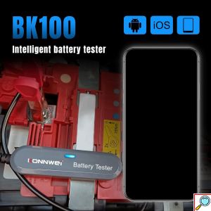 Αναλογικό Διαγνωστικό Μπαταριών - Automotive Battery Tester με Κροκοδειλάκια και Bluetooth για iOS ή Android Konnwei