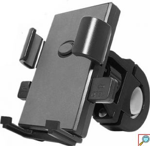 Ρυθμιζόμενη Βάση Κινητού 5 έως 6.5″ 360º για Μηχανές και Ποδήλατα Andowl– Μαύρο 