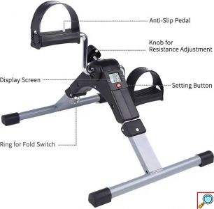 Αναδιπλούμενη Στατική Μαγνητική Πεταλιέρα με Ρυθμιζόμενη Ένταση και Πολυλειτουργική Οθόνη για Μετρήσεις