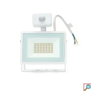 LED Αδιάβροχος Ηλιακός Προβολέας με Αισθητήρα Κίνησης και Φυσικό Λευκό Φωτισμό 4000K Aigostar Λευκός 30W 220V IP65 2700LM 