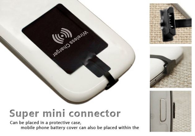Universal Ασύρματος Δέκτης Φόρτισης Qi Wireless Charger Receiver για microUSB Κινητά