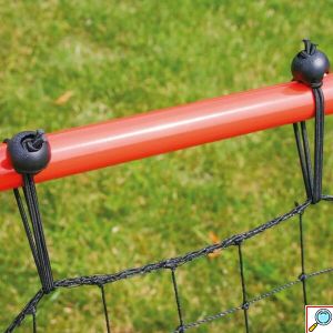 Παιδικό Φορητό Τέρμα Ποδοσφαίρου από Μέταλλο με Δίχτυ και Γάντζους 100×100εκ Κόκκινο-Μαύρο 