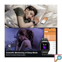 Bluetooth Smartwatch –Αδιάβροχο Ρολόι με Έγχρωμη Οθόνης Αφής Οξύμετρο Βηματομετρητή Θερμιδομετρητή Πιεσόμετρο Παρακολούθηση Ύπνου– Oukitel Μπλέ BT20