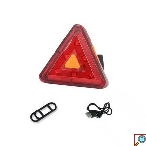 Mini Επαναφορτιζόμενο Προειδοποιητικό Τρίγωνο USB 6 SMD για Ποδήλατα Με 5 Λειτουργίες SOS