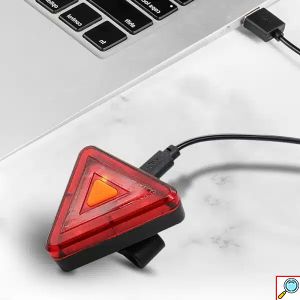 Mini Επαναφορτιζόμενο Προειδοποιητικό Τρίγωνο USB 6 SMD για Ποδήλατα Με 5 Λειτουργίες SOS
