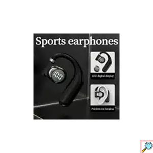 Μονό Ακουστικό Bluetooth Handsfree Ear-Hook με Μικρόφωνο και LED Ψηφιακή Οθόνη με Ένδειξη Μπαταρίας Μαύρο