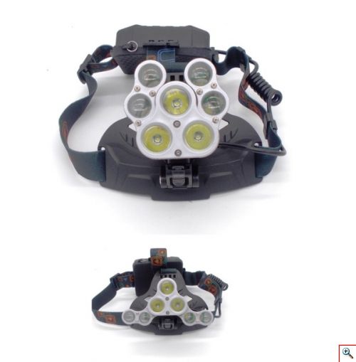 Επαναφορτιζόμενος Προβολέας Κεφαλής USB 7 LED