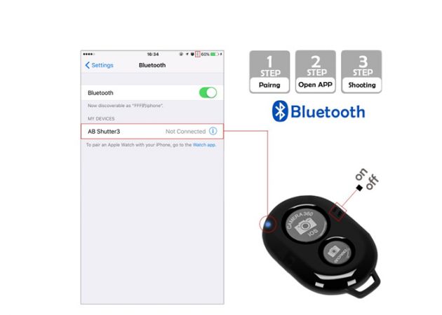 Bluetooth Χειριστήριο και Τρίποδο για Selfie Φωτογραφίες