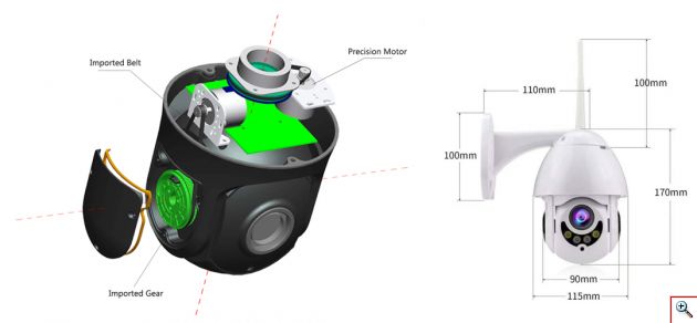 Αδιάβροχη Ασύρματη IP WiFi/Ethernet Κάμερα FHD 1080p Pan/Tilt Εσωτερικού & Εξωτερικού χώρου με Νυχτερινή Λήψη, Tracking Ανιχνευτή Κίνησης, Ειδοποίηση στο Κινητό, Μικρόφωνο, Ηχείο (Ενδοεπικοινωνία Μωρού), Σειρήνα & Micro SD Baby Monitor, Pet Monitor, Θυροτηλεόραση
