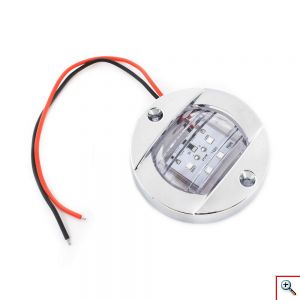Στρογγυλό Αδιάβροχο Φωτιστικό LED 12V για Σκάφη με Λευκό Φωτισμό R2Q8 - Ασημί