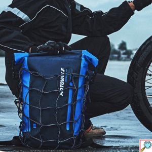 Αδιάβροχο Σακίδιο Πλάτης με Έξτρα Δίχτυ Μεταφοράς Motowolf σε Δύο Χρώματα