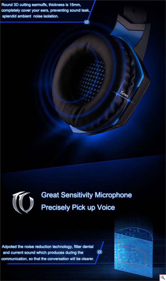 Επαγγελματικά Gaming Ακουστικά για Βιντεοπαιχνίδια - Kotion Each Headset