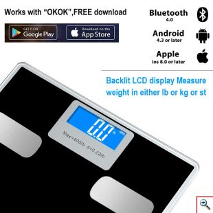 Έξυπνη Ψηφιακή ζυγαριά 180 Κιλά με Bluetooth Εφαρμογή Κινητού για Πλήρη Έλεγχο Βάρους & Μεταβολισμού 