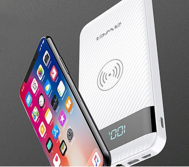 Φορητός Φορτιστής Ασύρματης Φόρτισης - Power Bank Awei P55K 10000 mAh Λευκό