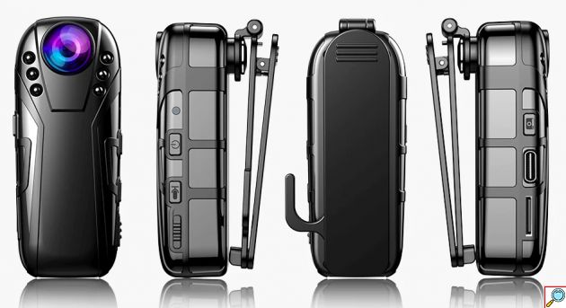 Mini Κρυφή Κάμερα με Κλιπ 1080p, Υπέρυθρη Νυχτερινή Λήψη & Ευρυγώνιο Φακό 125° - Compact Camera