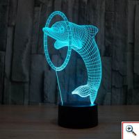 Διακοσμητικό Τρισδιάστατο LED Πολύχρωμο Φωτιστικό Τριαντάφυλλο με Κουμπί Αφής - 3D Desk Lamp