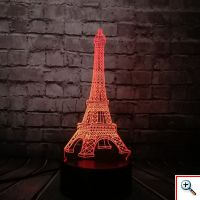 Διακοσμητικό Τρισδιάστατο LED Πολύχρωμο Φωτιστικό Τριαντάφυλλο με Κουμπί Αφής - 3D Desk Lamp