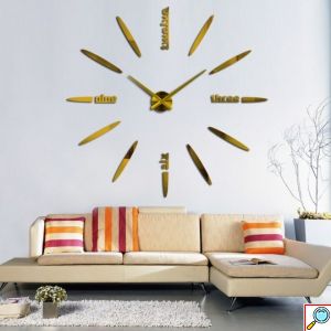 Ρολόι Τοίχου Αυτοκόλλητο 3D DIY 60 - 120cm
