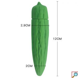 Δονητής Αγγούρι USB με 10 Λειτουργίες Δόνησης 2.9x12x2cm - Antigua Emojibator Dildo Vaginal Clitoris Stimulator