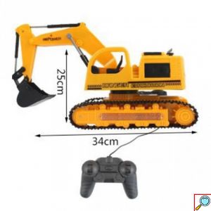 Τηλεκατευθυνόμενο Παιχνίδι Εκσκαφέας / Μπουλντόζα - Ενσύρματο Τηλεχειριστήριο 34x25 cm