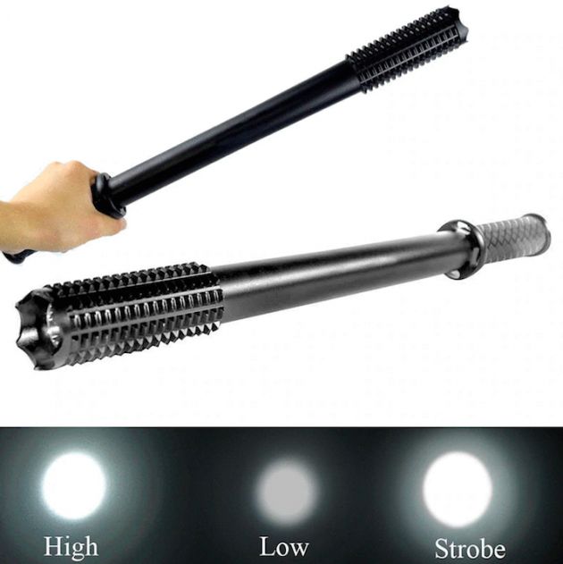 Επαναφορτιζόμενος Φακός LED Πτυσσόμενο Γκλοπ Μεταλλικός 43 cm για Ασφάλεια και Φύλαξη - Security Camping light Torch